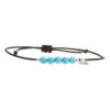 Enkelbandje Bohemian Blue Turquoise Leer-5