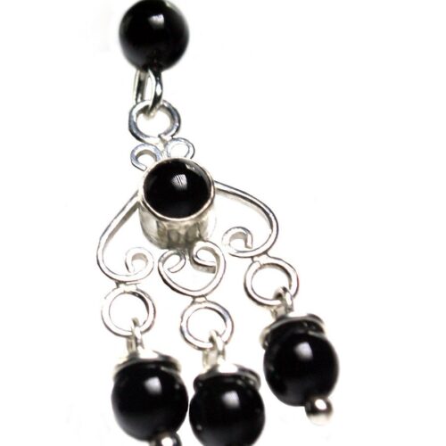 Oorbellen Bohemian – Sterling Zilver – Onyx