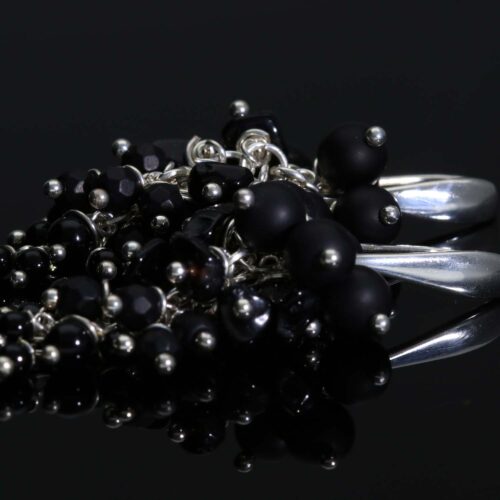 Oorbellen Wrap Wire – Onyx – Blackstone – Agaat – Sterling Zilver