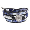 Wikkelarmband Blue Jeans B6 Howliet Sodaliet Blauwe Kwarts Tsjechisch glas-2