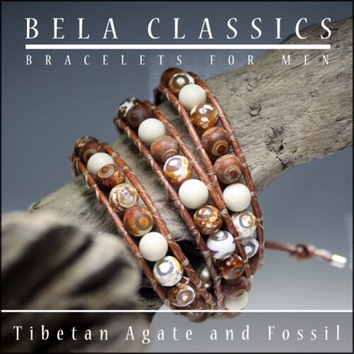 Wikkelarmband Classic B8 – Tibetaanse Agaat – Fossil