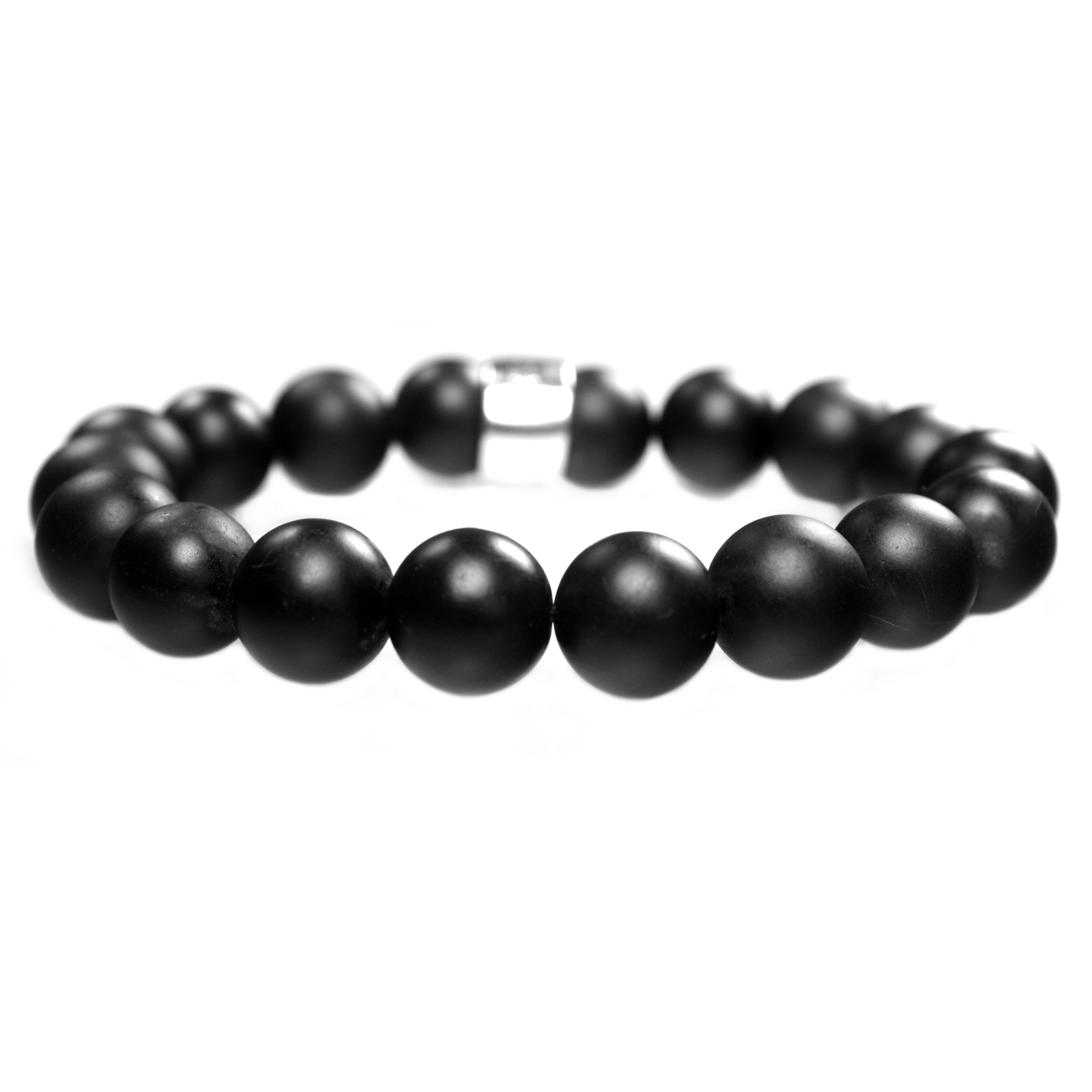 Armband Luxury B12 – Stone washed Onyx – Sterling Zilver – 50% korting