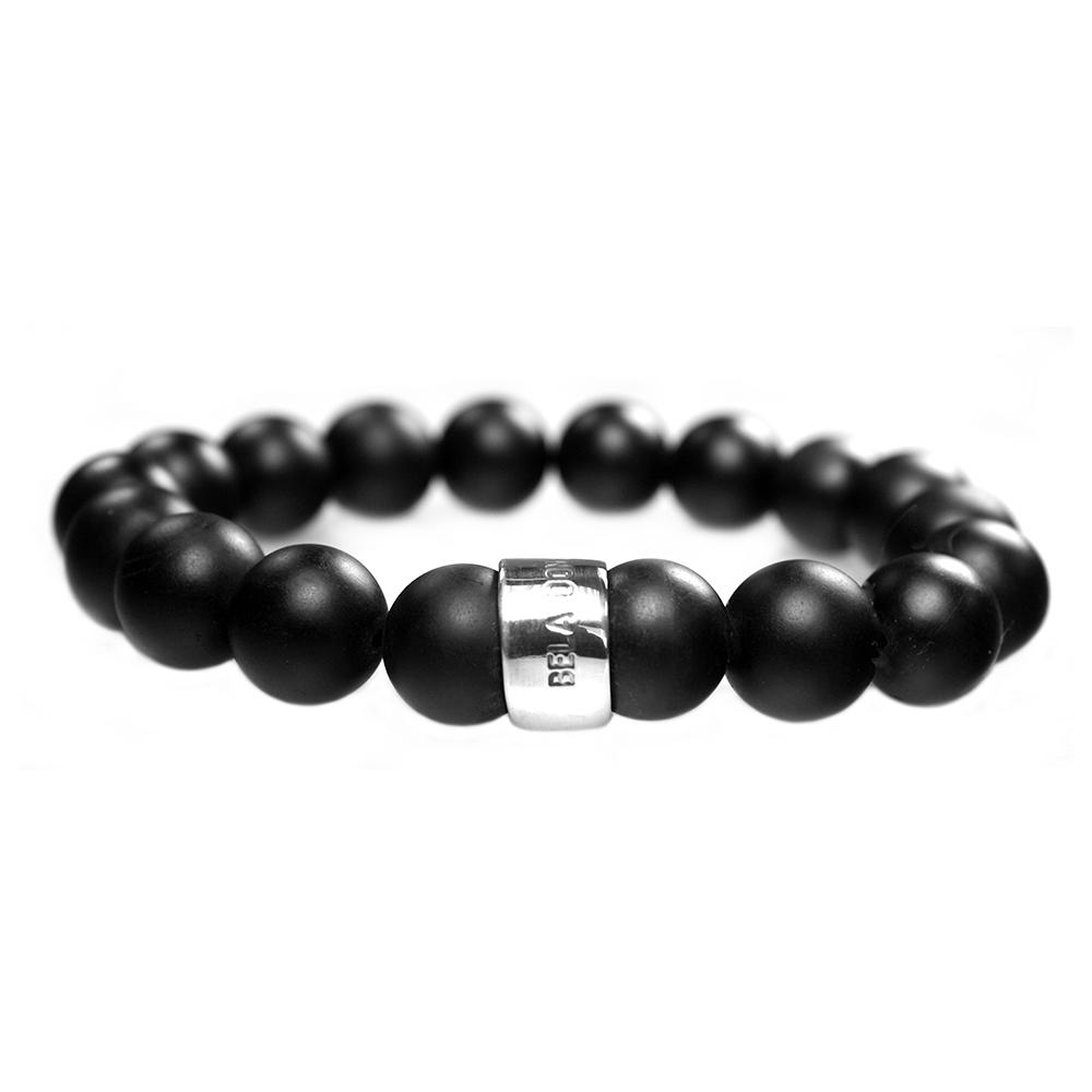Armband Luxury B12 – Stone washed Onyx – Sterling Zilver – 50% korting