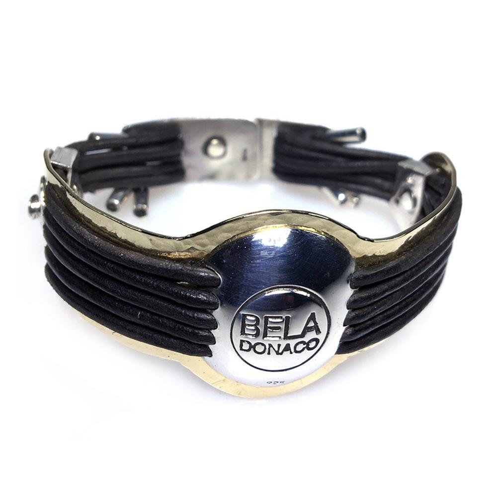 Armband Art Deco – Sterling Zilver – Tombak – Leer – Unica