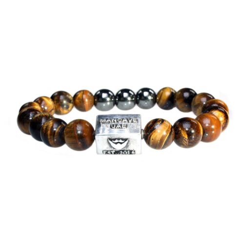 Armband Luxury B10 – Tiger Eye – Hematite – Geoxideerd Sterling Zilver – 50% korting