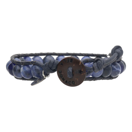 Armband Classic B8 – blauw – Sodaliet – leer