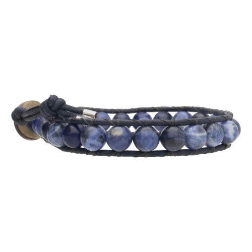 Armband Classic B8 – blauw – Sodaliet – leer