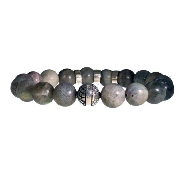 Armband Supreme Luxury B12 – Labradoriet – Geoxideerd Sterling zilver – 50 % Korting