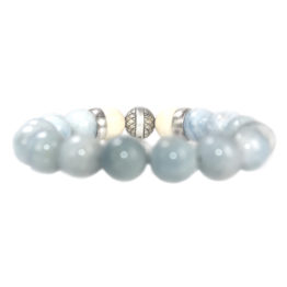 Armband Supreme Luxury B12 voor dames – Blauw – Aquamarijn – Geoxideerd Sterling zilver – 50% korting