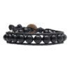 Armband Classic B8 - mat zwart Onyx - Leer-5