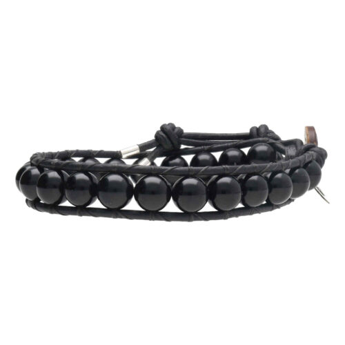 Armband Classic B8 – zwart – Onyx – Leer