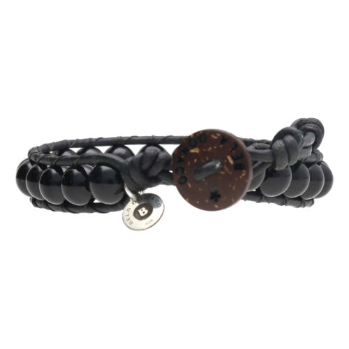 Armband Classic B8 – zwart – Onyx – Leer