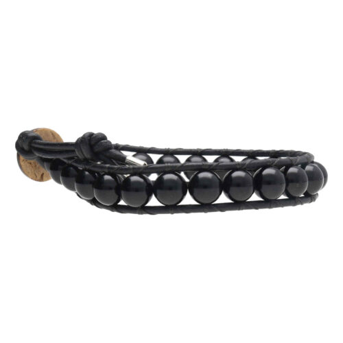 Armband Classic B8 – zwart – Onyx – Leer