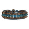 Armband Blue Jeans B8 - Mat Apatiet - kokos - leer-4