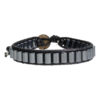 Armband Classic B6 Grijs Hematiet Leer-3