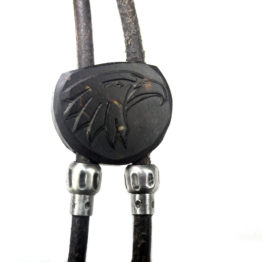 Ketting American Classic – Bruin vintage leder – kokos – geoxideerd Sterling Zilver