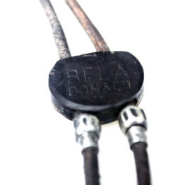 Ketting American Classic – Bruin vintage leder – kokos – geoxideerd Sterling Zilver