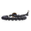 Armband Basic B8 - Matzwarte Onyx - Leer-5