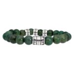 Armband Luxury B10 – Africaanse Jade – Geoxideerd Sterling Zilver