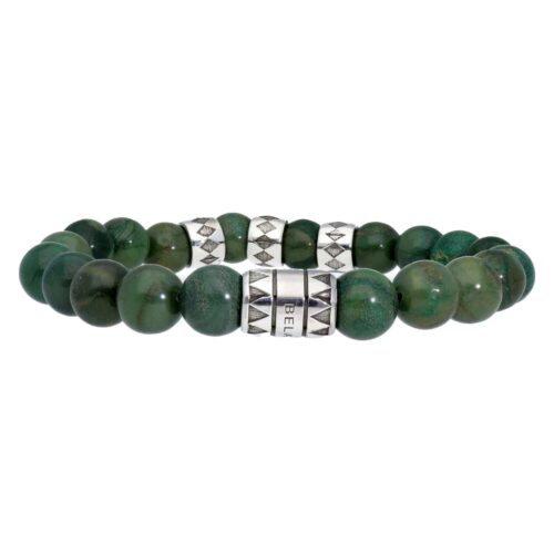 Armband Luxury B10 – Africaanse Jade – Geoxideerd Sterling Zilver