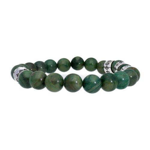 Armband Luxury B10 – Africaanse Jade – Geoxideerd Sterling Zilver