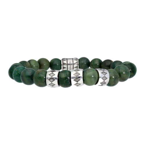 Armband Luxury B10 – Africaanse Jade – Geoxideerd Sterling Zilver