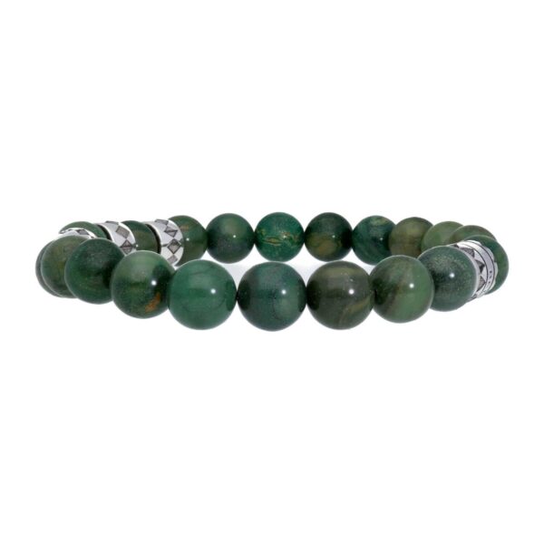 Armband Luxury B10 – Africaanse Jade – Geoxideerd Sterling Zilver