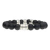 Armband Luxury B10 - Zwarte mat Onyx - Geoxideerd Sterling Zilver-3