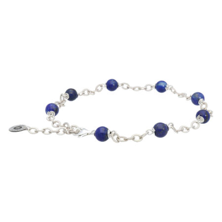 Enkelbandje Wrap Wire B6 – Lapis Lazuli – Sterling Zilver