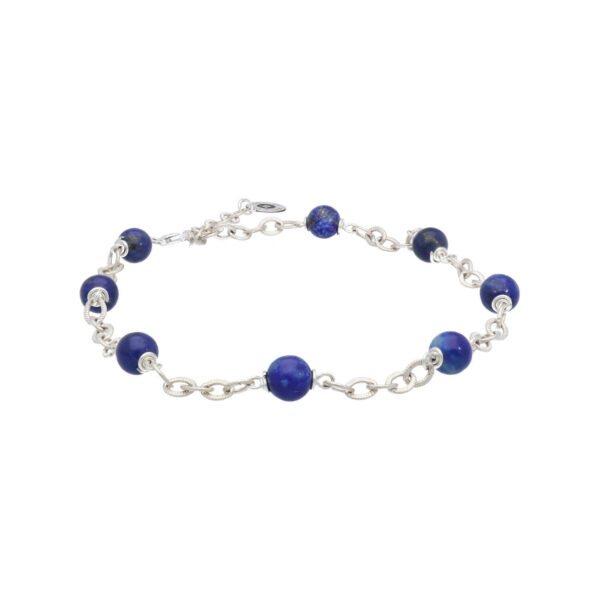 Enkelbandje Wrap Wire B6 – Lapis Lazuli – Sterling Zilver
