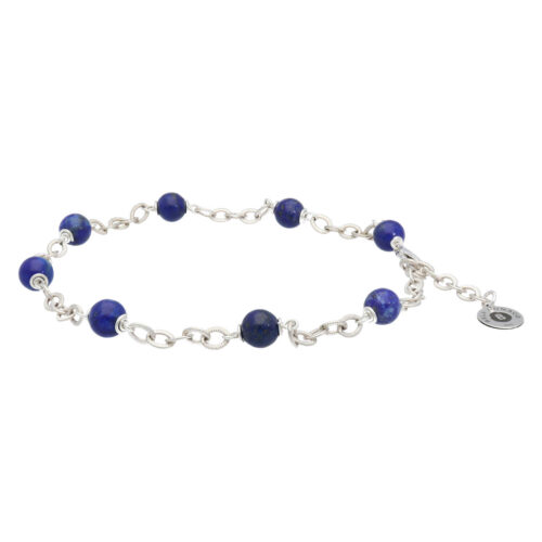 Enkelbandje Wrap Wire B6 – Lapis Lazuli – Sterling Zilver