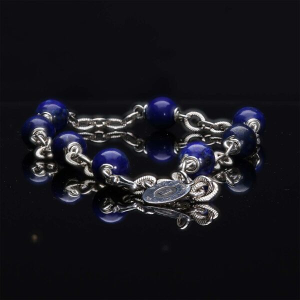 Enkelbandje Wrap Wire B6 – Lapis Lazuli – Sterling Zilver