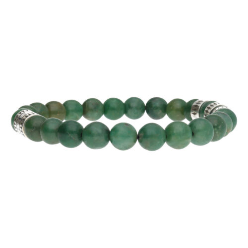 Armband Luxury B8 – Afrikaanse Jade – Geoxideerd Sterling Zilver