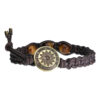 Armband Classic B10 Tijgeroog Geoxideerd Messing Vintage leer-1