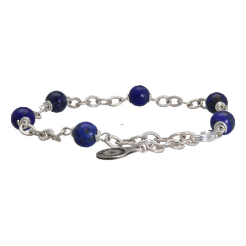 Armband Wrap Wire B6 – Lapis Lazuli – Sterling Zilver