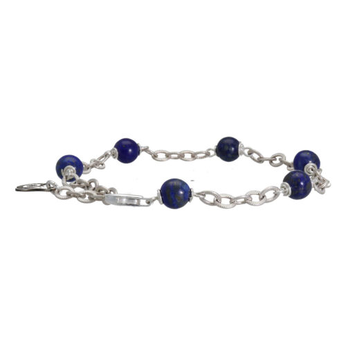 Armband Wrap Wire B6 – Lapis Lazuli – Sterling Zilver