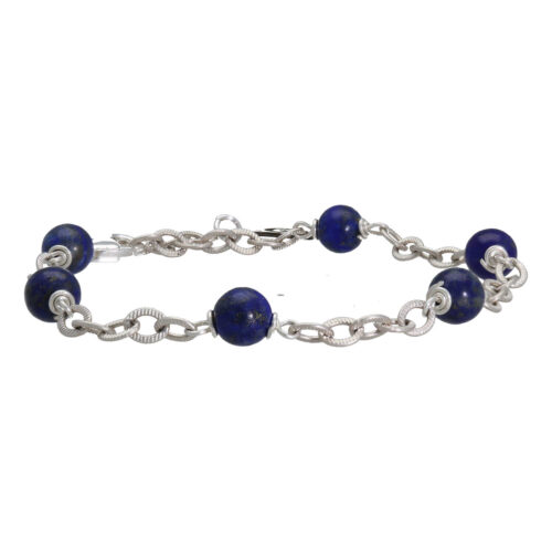 Armband Wrap Wire B6 – Lapis Lazuli – Sterling Zilver