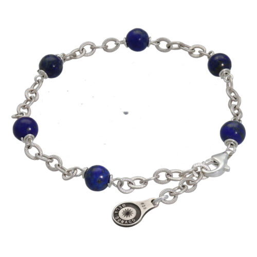 Armband Wrap Wire B6 – Lapis Lazuli – Sterling Zilver