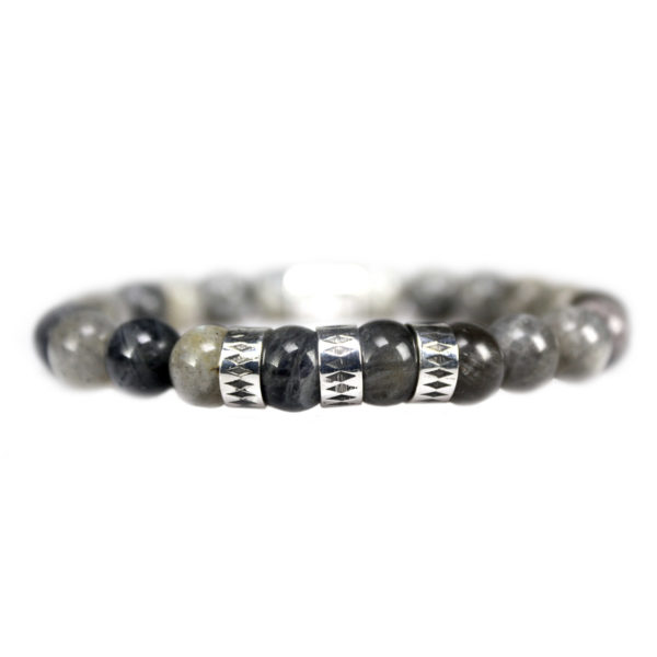 Armband Luxury B8 – Labradoriet – Geoxideerd Sterling Zilver