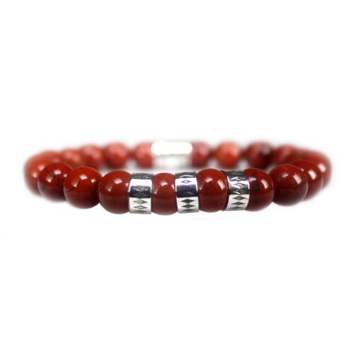 Armband Luxury B8 – Redstone – Geoxideerd Sterling Zilver