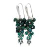 Oorbellen Wrap Wire - Malachiet - Chrysocolla - Tsjechisch glas - Sterling Zilver