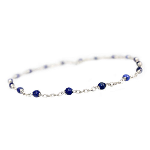 Ketting  Wrap Wire B6 – Lapis Lazuli – Sterling Zilver