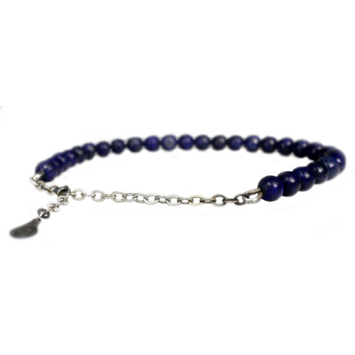 Heren enkelband Classic B8 – Lapis Lazuli – Sterling Zilver