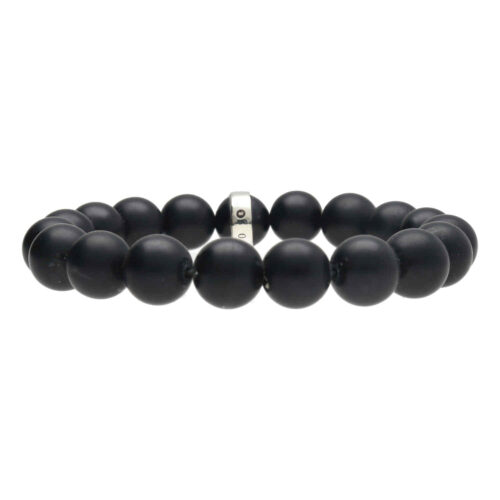 Armband Luxury B12 – matzwarte Onyx – Sterling Zilver