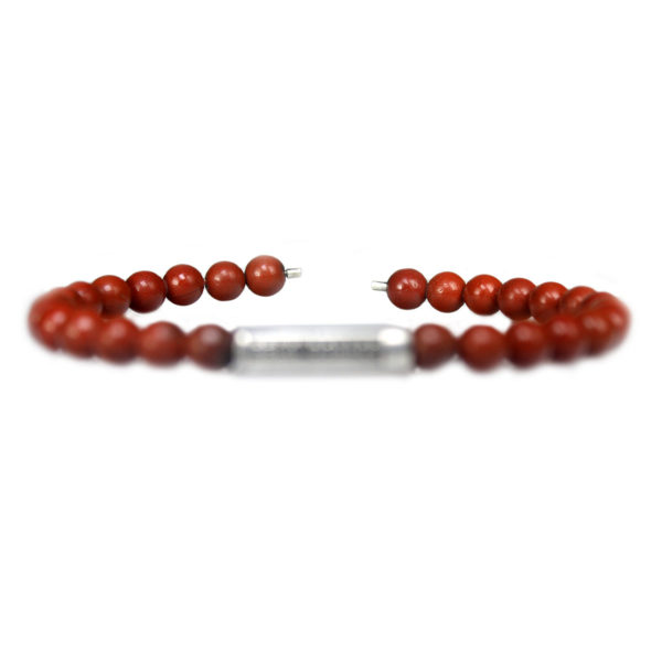 Armband Luxury B6 klem – Redstone Jaspis – Geoxideerd Sterling Zilver