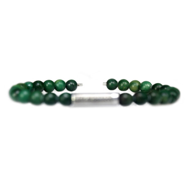Armband Luxury B6 klem – Afrikaanse Jade – Geoxideerd Sterling Zilver