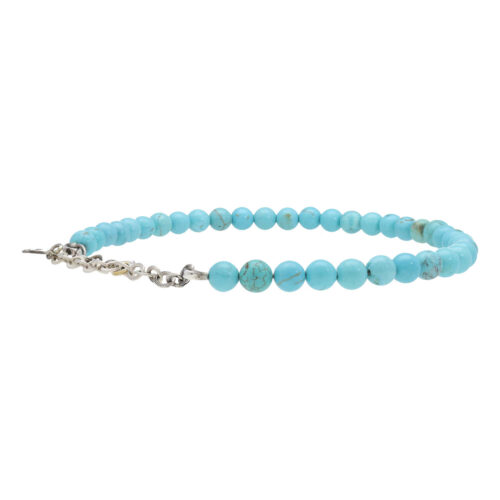 Enkelbandje Classic B6 – Turquoise – Sterling Zilver