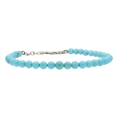 Enkelbandje Classic B6 – Turquoise – Sterling Zilver