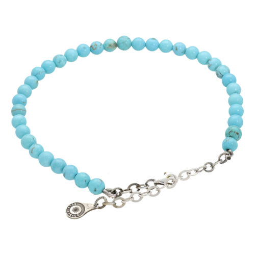 Enkelbandje Classic B6 – Turquoise – Sterling Zilver