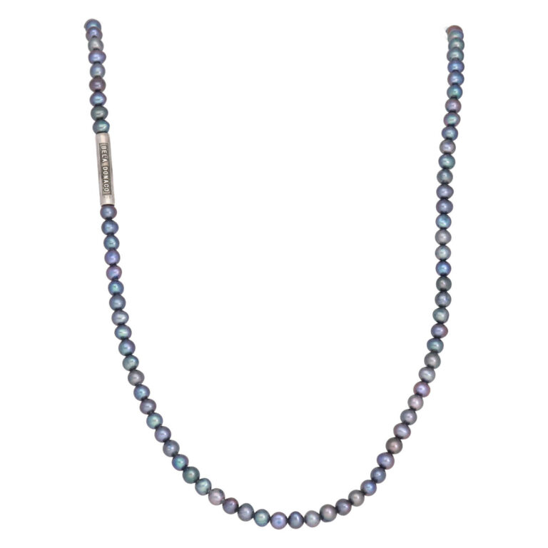 Parelketting Supreme Classic B5 Zwarte Parels Sterling Zilver-6